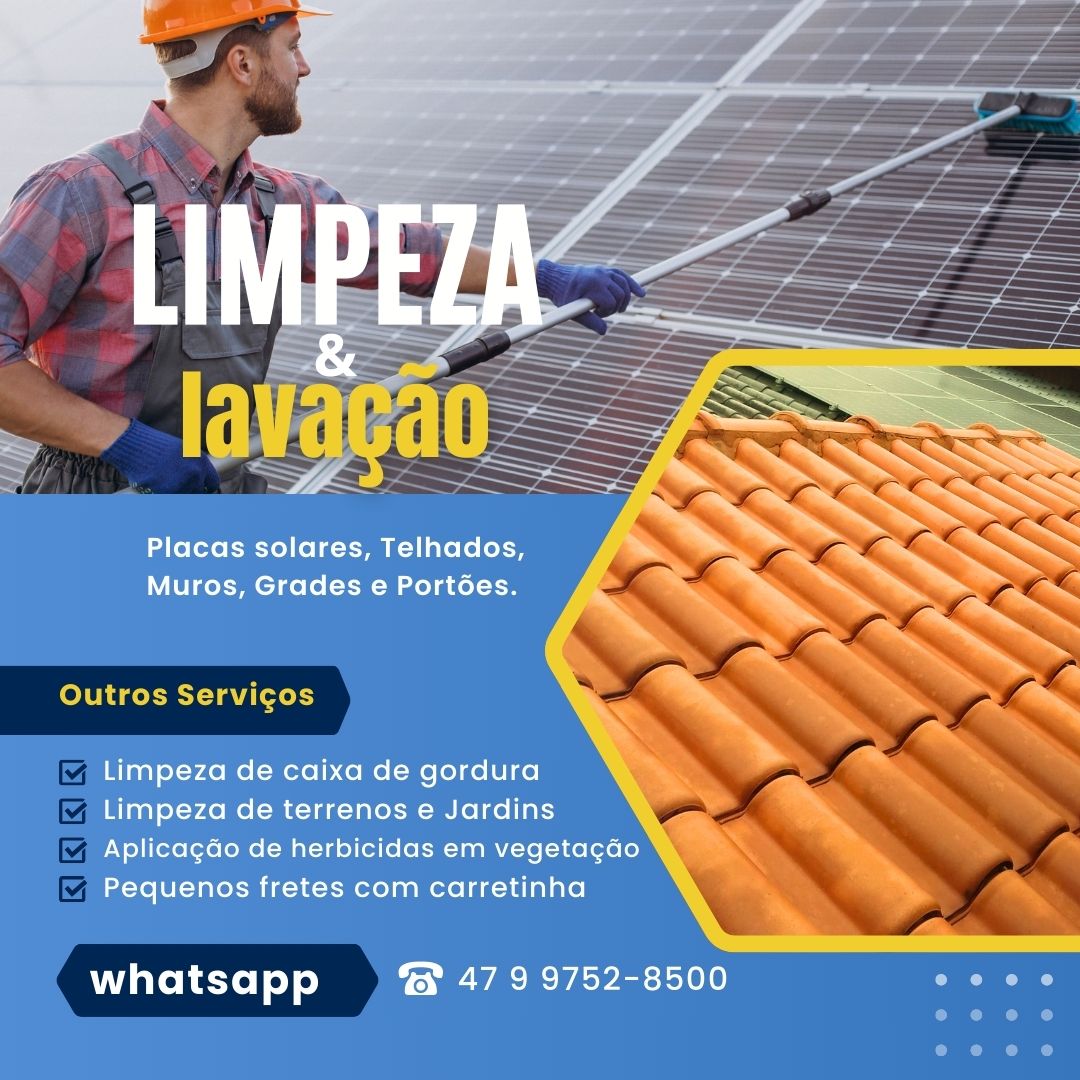 lavação de telhados em Jaraguá do sul